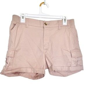 Lee Womens Regular Fit Short Mid Rise Size L  Pockets Waistline Stretch Hiking